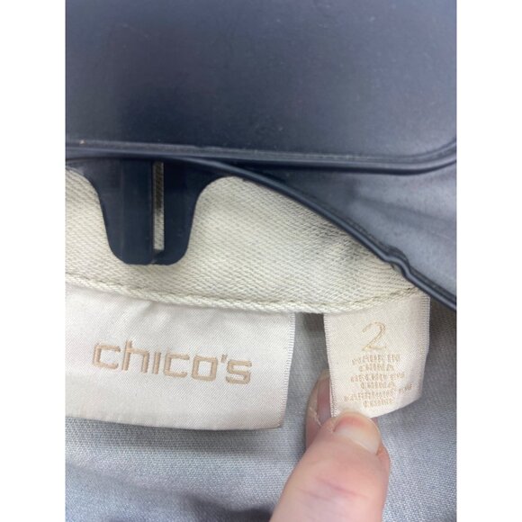 Chico’s Ombre denim vest fringe hem cowgirl country rodeo Size‎ 2(large) - Picture 9 of 9